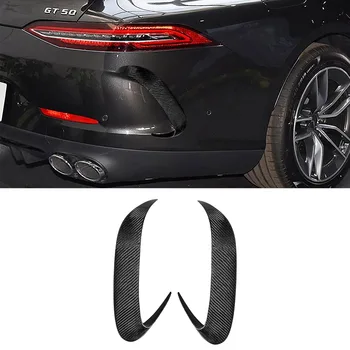 2 шт. Накладка крышки воздуховода заднего бампера крыла автомобиля из углеродного волокна для Mercedes-Benz GT50 GT53 AMG 2019 2020