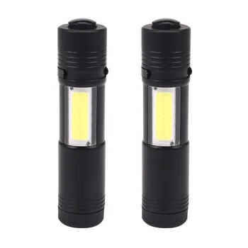 2X Новый Мини Портативный Светодиодный Фонарик Q5 XPE & COB Work Light Lanterna Мощная Ручка-Факел Лампа 4 Режима Использования 14500 или AA