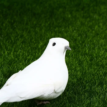 2шт перьев белых голубей из искусственной пены для любителей голубей мира Птица домашнего декора