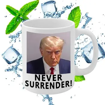 350 мл Керамическая кружка Trump Mug Shot Coffee Drinking Mug Портативная кофейная чашка с холодной и горячей водой фарфоровые кофейные чашки для кемпинга пикника