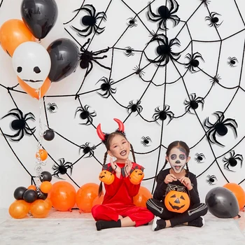 36шт Наклейка для декора стен в виде черного паука на Хэллоуин, реалистичные наклейки с пауками ужасов для домашней вечеринки в помещении и на открытом воздухе, принадлежности для декора своими руками
