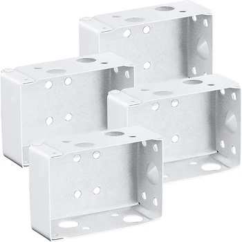 4 Штуки глухих кронштейнов 2-дюймовый низкопрофильный монтажный кронштейн коробки для подголовника (белый)