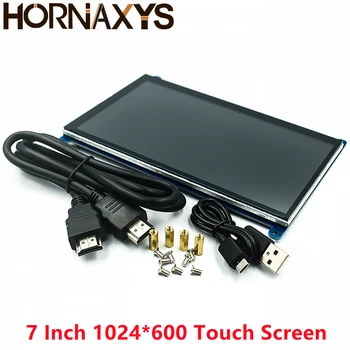 7-дюймовая сенсорная панель монитора hdmi raspberry display LCD DIY емкостный сенсорный HDMI дисплей 1024x600 Портативный HD-дисплей