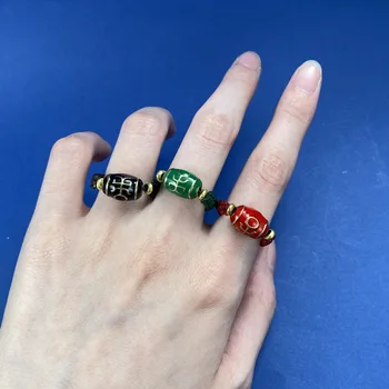 LH New Tibet Jewelry Ring Женское кольцо для рук с веревкой Оригинального дизайна с поворотным отверстием