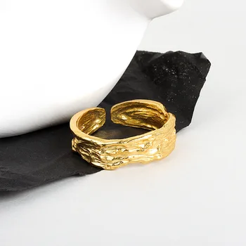 NBNB Серебристо-золотой цвет, Модное Неровное Регулируемое кольцо для женщин, Модное Открытое кольцо для девочек, женские вечерние украшения для пальцев