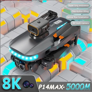 P14Max Drone 8K HD GPS Профессиональный интеллектуальный складной беспилотный летательный аппарат с двумя камерами, Бесщеточный самолет, игрушка на 5000 м