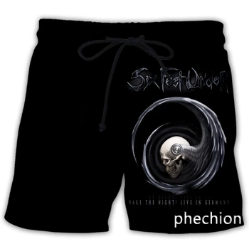 phechion Новые мужские/женские повседневные шорты с 3D принтом Six Feet Under Rock, модная уличная одежда, мужские свободные спортивные шорты A313