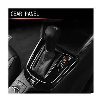 Автомобильная яркая черная Центральная ручка переключения передач, рамка панели, отделка крышки, Стайлинг автомобиля для Mazda 2 20-21 CX-3 15-21 RHD