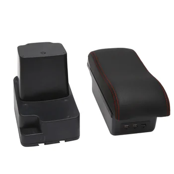 Автомобильный подлокотник Коробка для хранения Аксессуаров Интерьер с USB для Hyundai SOLARIS Подлокотник 2010-2016