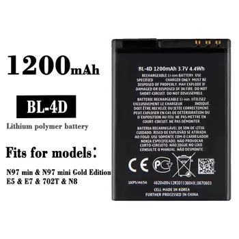 Высококачественный аккумулятор 1200 мАч BL-4D Для Nokia N97mini N8 N8-00 E5 E5-00 E7 E7-00 T7 T7-00 702T N5 808 BL4D BL 4D