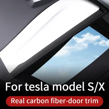 Дверная накладка для модели tesla model x carbon/аксессуары для дверей tesla x tesla model X/интерьер из углеродного волокна автомобильные аксессуары tesla