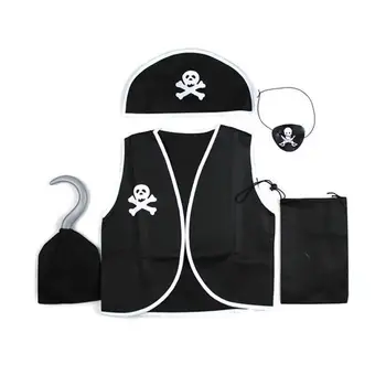 Детские пиратские аксессуары, комплекты майок, Пиратский карнавальный костюм, Детский пиратский карнавальный костюм на Хэллоуин, Пиратский карнавальный костюм