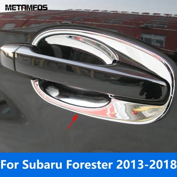 Для Subaru Forester 2013 2014 2015 2016 2017 2018 Хромированная Боковая Дверная ручка Накладка Чаши Защитный Колпачок Аксессуары для Стайлинга автомобилей
