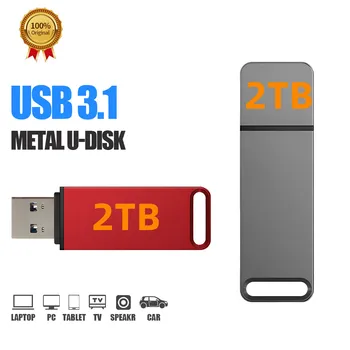 Для Xiaomi 2TB U Disk Металлический Флэш-диск USB 3.1 Флешка 1TB 2TB Мини-флэш-накопитель 128 ГБ 512 ГБ 1 ТБ Memory Stick Флэш-диск Для ПК