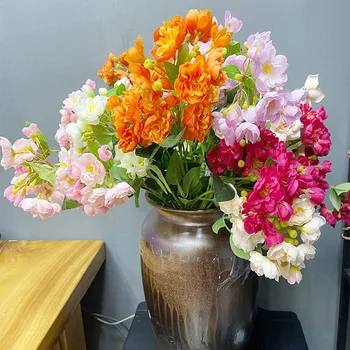 Искусственные цветы герани, Искусственные Цветы Бегонии, Шелковые поддельные цветы Гортензии, Свадебные украшения для домашнего офиса.
