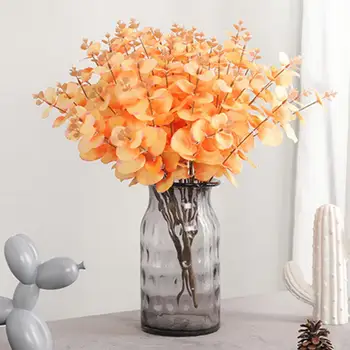 Искусственный цветок Реалистично выглядящий цветок с имитацией яркого цвета Привлекательный искусственный цветок эвкалипта для дома