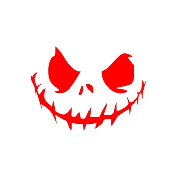 Креативные наклейки с улыбающимся лицом в виде Черепа Джека, автомобильные наклейки для автомобильных окон, дверной бампер, Водонепроницаемое украшение с логотипом Cute Pumpkin King