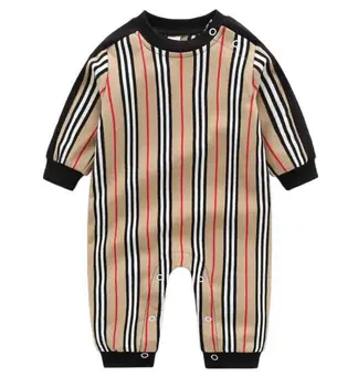 Модная милая хлопковая рубашка с длинными рукавами для новорожденных мальчиков, боди, Комплект одежды для малышей