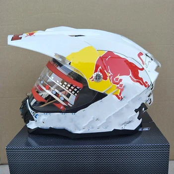 Мотоциклетный шлем для гонок с двойными линзами анфас шлем Классная модульная шляпа с внутренним солнцезащитным козырьком Защитный шлем Casco