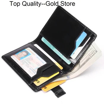 Мужской кошелек из натуральной кожи с блокировкой RFID, держатель для кредитных карт, набор для рисования, Повседневный Стандартный мужской карманный кошелек для монет