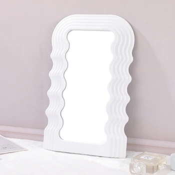 Новое декоративное зеркало Nordic Wave, зеркала для макияжа, нерегулярные Косметические зеркала, декор рабочего стола для девочек, декор для дома в спальне