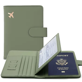 Обложка для паспорта из искусственной кожи, мужская и женская, для путешествий, держатель для паспорта с кредитной картой, чехол для кошелька, защитный чехол