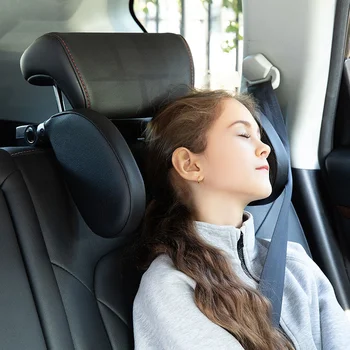 Регулируемая автомобильная подушка для головы, Аксессуары для интерьера автомобиля, Боковые детские дорожные подушки для сна, U-образная хлопковая подушка для шеи с эффектом памяти