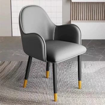 Роскошные Современные обеденные стулья, Дизайнерские Водонепроницаемые Игровые Обеденные стулья, Салонная Кожаная мебель для отеля El Hogar