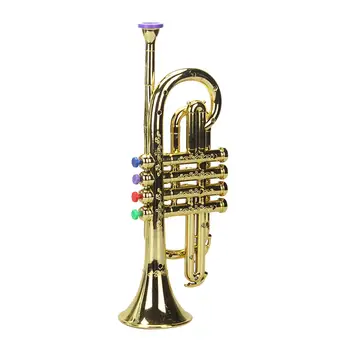 Роскошный духовой инструмент-труба с 3 цветными украшениями для вечеринки