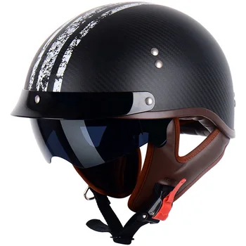 Сертифицированный YEMA 3C Мотоциклетный шлем Для мужчин и женщин Four Seasons, универсальная защитная шляпа для мотоцикла с локомотивом из углеродного волокна, индивидуальность