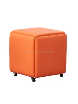 Сетка для табурета Rubik's cube, красная маленькая скамейка для домашней гостиной, низкий табурет с шкивом 