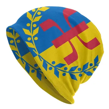 Флаг Движения За Автономию Кабилии Skullies Шапочки Кепки Хип-Хоп Зимние Вязаные Шапки Унисекс Для взрослых Amazigh Bonnet Hats
