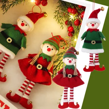 Фланелевая нетканая ткань, Рождественские куклы, Игрушки для мальчиков и девочек, Праздничная подвеска, Забавная Маленькая Подвесная Люстра, бусины с одним отверстием 5 мм