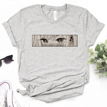 Футболки с аниме глазами, женская уличная одежда, футболка, женская дизайнерская одежда в стиле аниме харадзюку