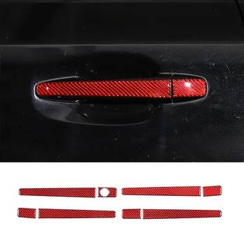 Для Subaru Forester 2013-2018, наклейка для отделки внешней дверной ручки автомобиля из мягкого углеродного волокна, автоаксессуары